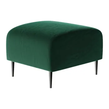 Taburet cu tapiterie din catifea Ghado Shel, verde inchis imagine