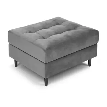 Taburet din catifea Milo Casa Santo, gri deschis imagine