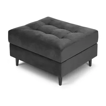 Taburet din catifea Milo Casa Santo, gri inchis imagine