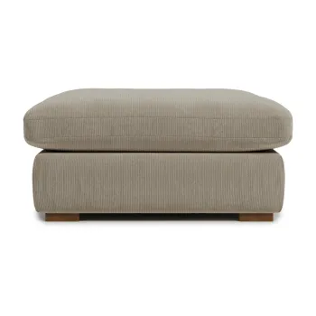 Taburet din catifea reiata crem Corduroy - Scandic imagine