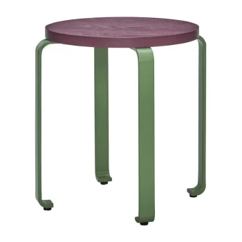 Taburet din lemn de frasin verde si violet Smile - Hubsch imagine