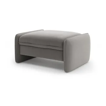 Taburet gri A(R)nchis cu tapiE>erie din catifea Georgia aEURMicadoni imagine