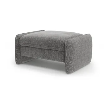 Taburet gri A(R)nchis cu tapiE>erie din chenille Georgia aEURMicadoni imagine