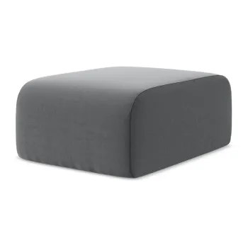 Taburet gri cu tapiE>erie din catifea Lani aEURMakamii imagine