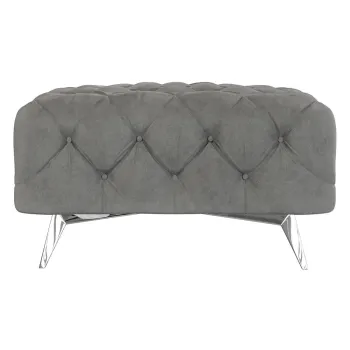 Taburet gri cu tapiterie din catifea Chelsea - Ropez imagine