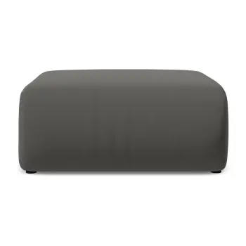 Taburet gri cu tapiterie din catifea Ekahi - Makamii imagine