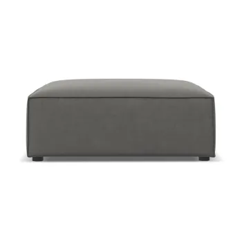 Taburet gri cu tapiterie din catifea Jodie - Micadoni Home imagine