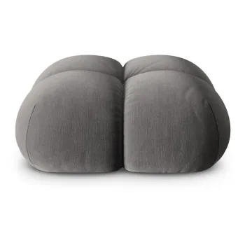 Taburet gri cu tapiterie din catifea Loretto - Cosmopolitan Design imagine