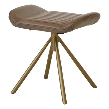 Taburet gri cu tapiterie din piele Buffalo - Premier Housewares imagine