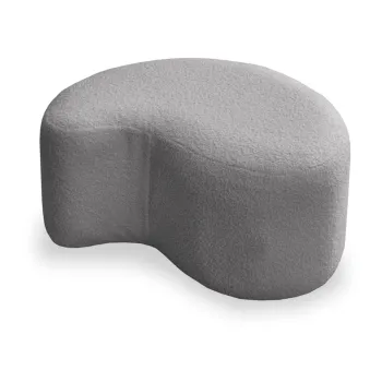 Taburet gri cu tapiterie din stofa boucle Miuf - Miuform imagine