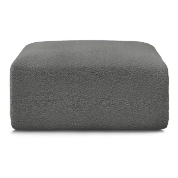 Taburet gri cu tapiterie din tesatura boucle Tina - Bobochic Paris imagine