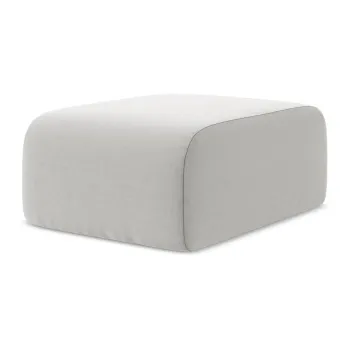 Taburet gri deschis cu tapiE>erie din catifea Lani aEURMakamii imagine