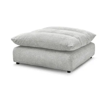 Taburet gri deschis cu tapiE>erie din chenille Neil aEURBobochic Paris imagine