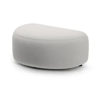 Taburet gri deschis cu tapiterie din catifea Kate - Micadoni imagine