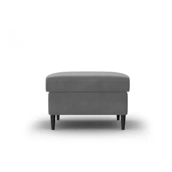 Taburet gri deschis cu tapiterie din catifea Kyoto - Cosmopolitan Design imagine