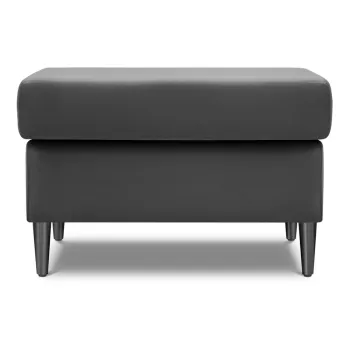 Taburet gri deschis cu tapiterie din catifea Kyoto - Cosmopolitan Design imagine