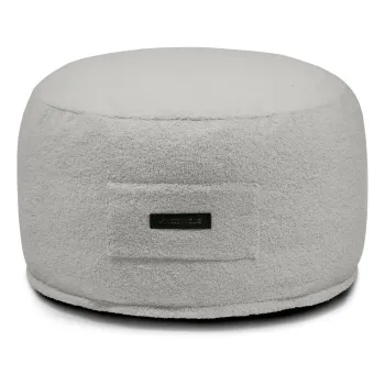 Taburet gri deschis cu tapiterie din tesatura boucle Om 60 - SLOWDOWN imagine