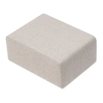 Taburet gri deschis din amestec de in si lana Hugg - Gazzda imagine