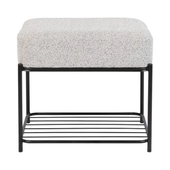 Taburet gri deschis Milou - White Label imagine