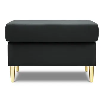 Taburet gri inchis cu tapiterie din catifea Kyoto - Cosmopolitan Design imagine