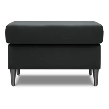 Taburet gri inchis cu tapiterie din catifea Kyoto - Cosmopolitan Design imagine