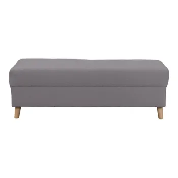 Taburet gri inchis cu tapiterie din stofa boucle Ariella - Ropez imagine