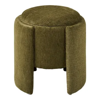 Taburet kaki cu tapiterie din chenille Walsdorf - House Nordic imagine