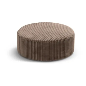 Taburet maro cu tapiterie din catifea reiata Dia - Micadoni imagine