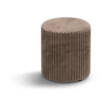 Taburet maro cu tapiterie din catifea reiata Dia - Micadoni imagine