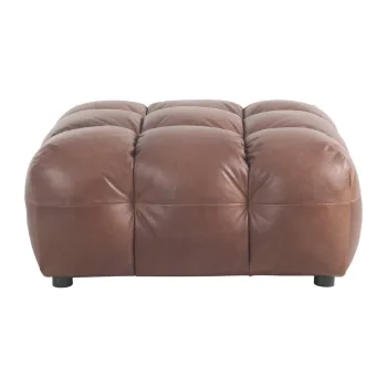 Taburet maro cu tapiterie din piele Hackman - Dutchbone imagine