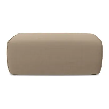 Taburet maro deschis cu tapiterie din catifea Kapua - Makamii imagine