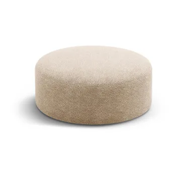 Taburet maro deschis cu tapiterie din tesatura boucle Dia - Micadoni imagine