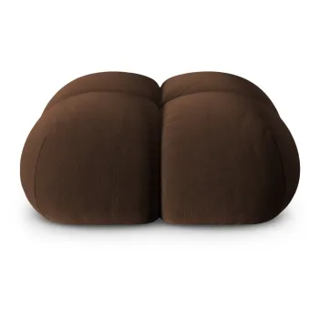 Taburet maro inchis cu tapiterie din catifea Loretto - Cosmopolitan Design imagine