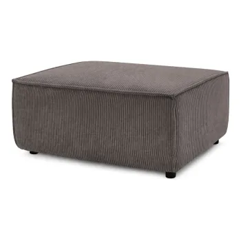 Taburet maro inchis cu tapiterie din catifea reiata Nihad - Bobochic Paris imagine