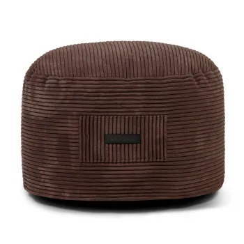 Taburet maro inchis cu tapiterie din catifea reiata Om 60 - SLOWDOWN imagine