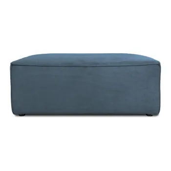 Taburet modular albastru cu tapiterie din catifea reiata Sting - Scandic imagine