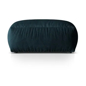 Taburet modular albastru inchis cu tapiterie din tesatura boucle Martina - Micadoni Home imagine