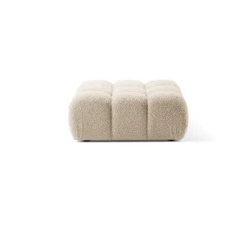 Taburet modular bej cu tapiterie din tesatura boucle Bellis - Micadoni Home imagine