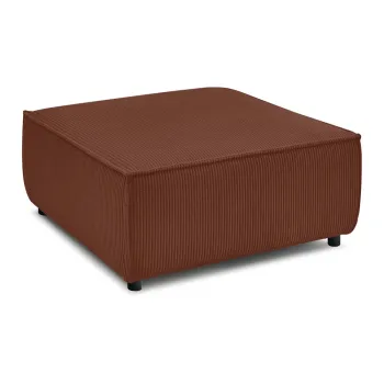 Taburet modular caramiziu cu tapiterie din catifea reiata Nihad modular - Bobochic Paris imagine