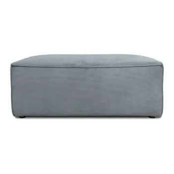 Taburet modular gri cu tapiterie din catifea reiata Sting - Scandic imagine