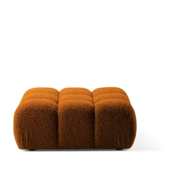 Taburet modular portocaliu cu tapiterie din tesatura boucle Bellis - Micadoni Home imagine