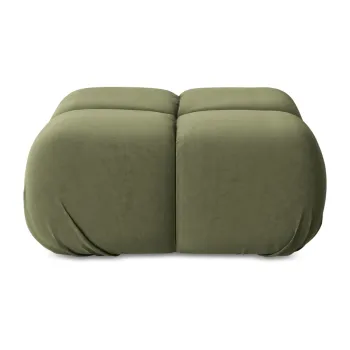 Taburet modular verde deschis cu tapiterie din catifea Lokua - Makamii imagine