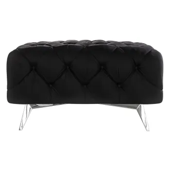 Taburet negru cu tapiterie din catifea Chelsea - Ropez imagine