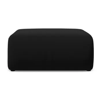 Taburet negru cu tapiterie din catifea Ekahi - Makamii imagine