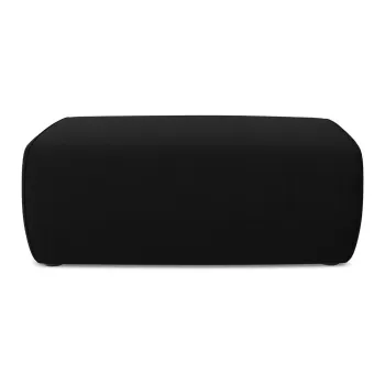 Taburet negru cu tapiterie din catifea Kapua - Makamii imagine