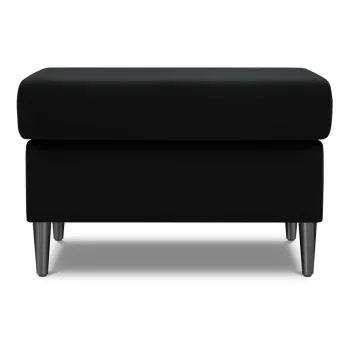 Taburet negru cu tapiterie din catifea Kyoto - Cosmopolitan Design imagine