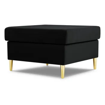 Taburet negru cu tapiterie din catifea Kyoto - Cosmopolitan Design imagine