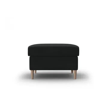 Taburet negru cu tapiterie din catifea Kyoto - Cosmopolitan Design imagine