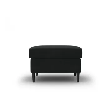 Taburet negru cu tapiterie din catifea Kyoto - Cosmopolitan Design imagine