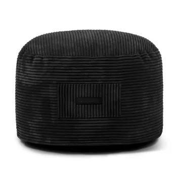 Taburet negru cu tapiterie din catifea reiata Om 60 - SLOWDOWN imagine